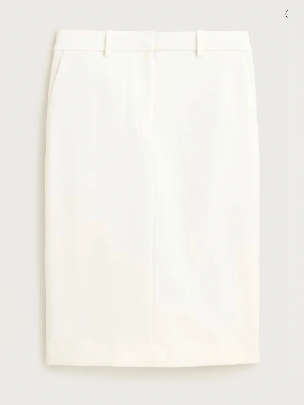 NEW J.Crew Trouser pencil skirt in four-season stretch Ivory CS863 $168 size 14